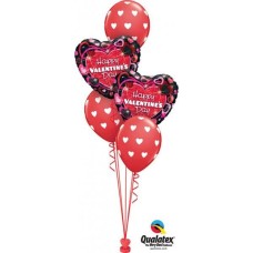 Bouquet 405 Valentine's Shimmering Hearts Qualatex #40865-2 18079-3